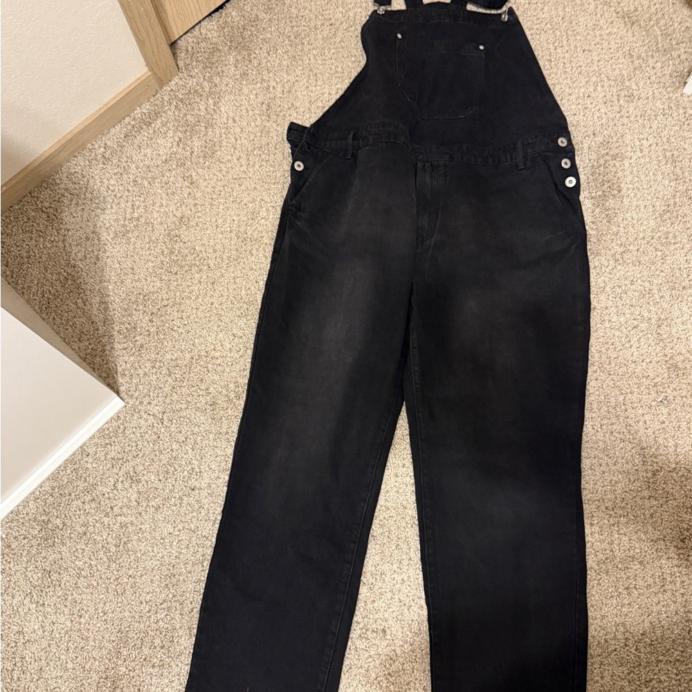 Fashion Nova Men's Dark Denim Overalls